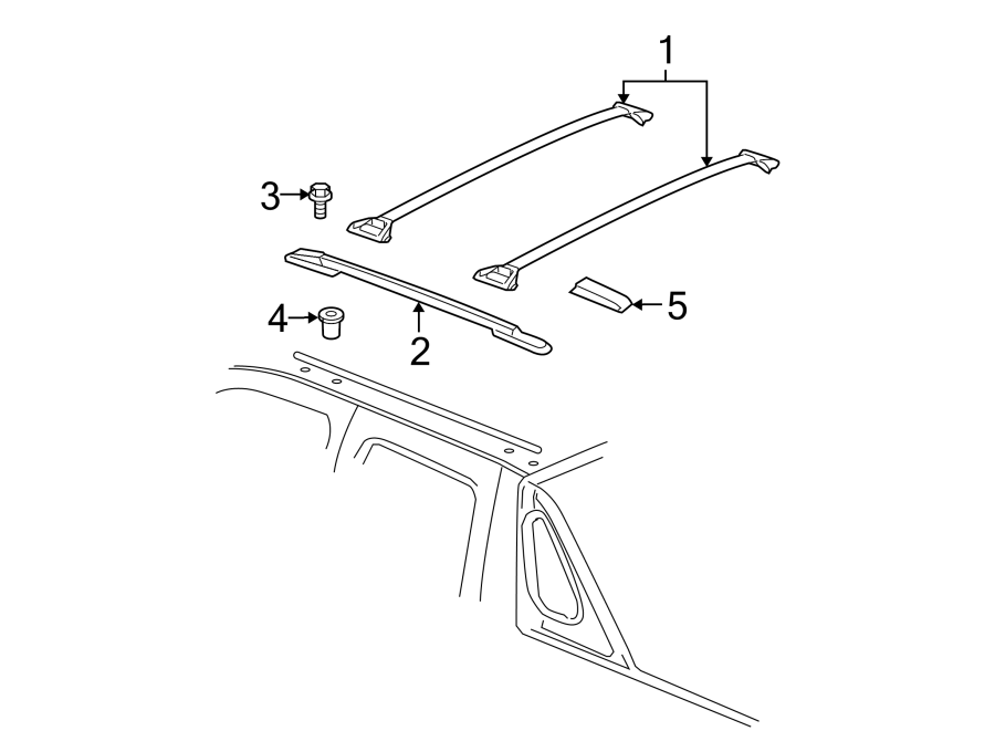 Diagram ROOF. LUGGAGE CARRIER. for your 2022 Chevrolet Camaro LT Coupe 2.0L Ecotec M/T 