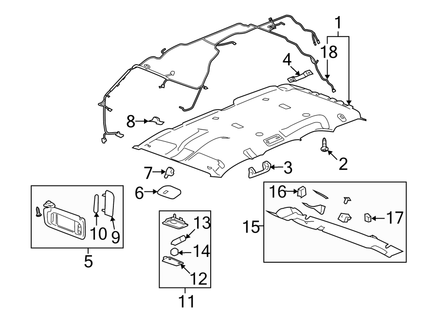 Diagram INTERIOR TRIM. for your Chevrolet