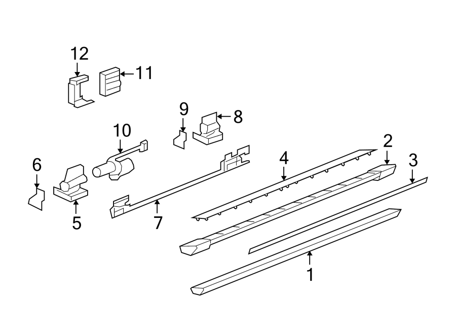 PILLARS. ROCKER & FLOOR. RUNNING BOARD.