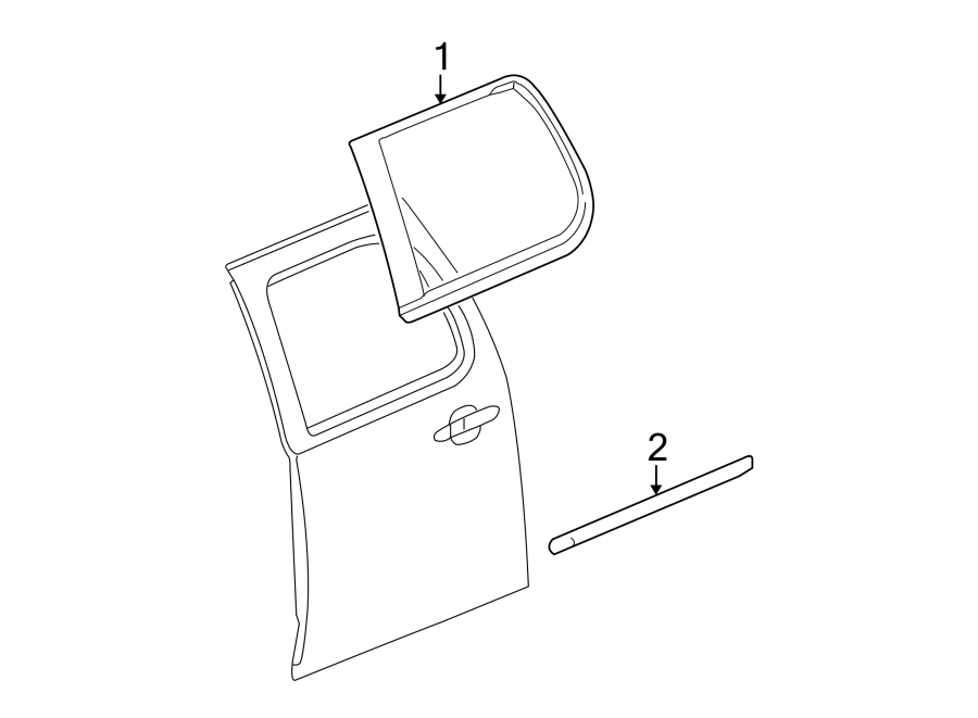 REAR DOOR. EXTERIOR TRIM.