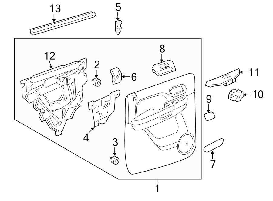 Diagram REAR DOOR. INTERIOR TRIM. for your 1991 Buick Century   