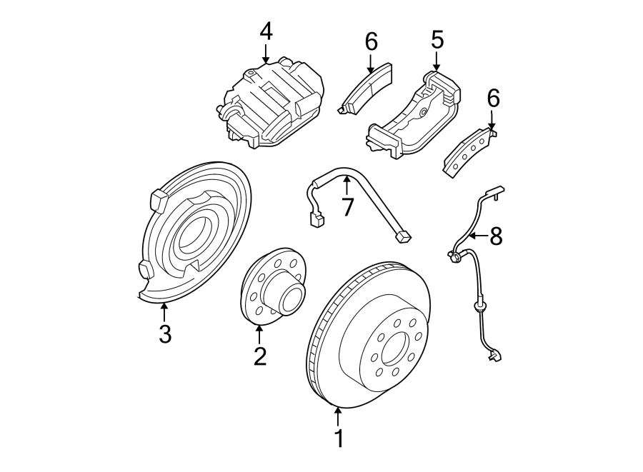 Diagram REAR SUSPENSION. BRAKE COMPONENTS. for your 2017 Cadillac Escalade    