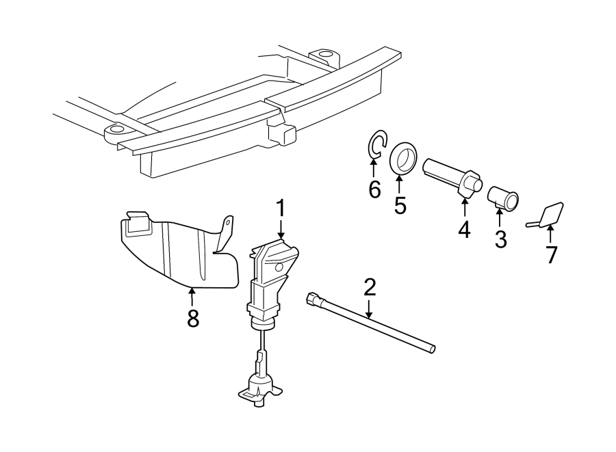 REAR BODY & FLOOR. SPARE TIRE CARRIER.