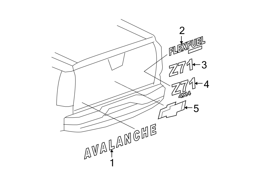 3TAIL GATE. EXTERIOR TRIM.https://images.simplepart.com/images/parts/motor/fullsize/GK07765.png