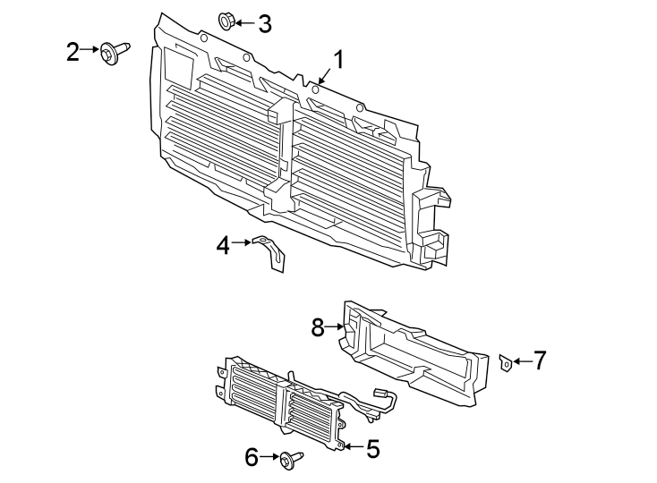 Diagram Front panels. for your 2021 Chevrolet Bolt EV   