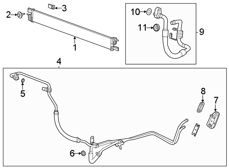 TRANS oil cooler. Diagram