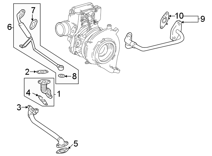 Diagram Turbocharger & components. for your 2013 Chevrolet Equinox   