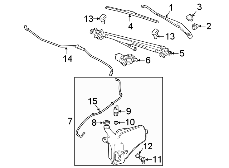 11Windshield. Wiper & washer components.https://images.simplepart.com/images/parts/motor/fullsize/GK20375.png