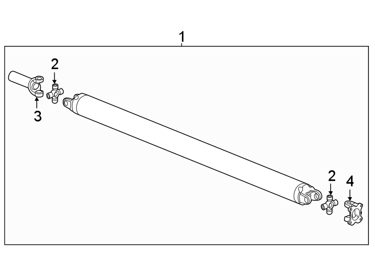 Rear suspension. Drive shaft. Diagram