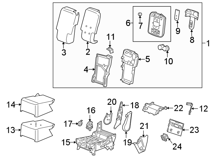 14Seats & tracks. Front seat components.https://images.simplepart.com/images/parts/motor/fullsize/GK20770.png