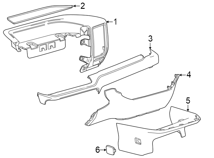 Diagram Instrument panel components. for your 2016 GMC Sierra 2500 HD 6.0L Vortec V8 CNG A/T 4WD SLT Extended Cab Pickup Fleetside 