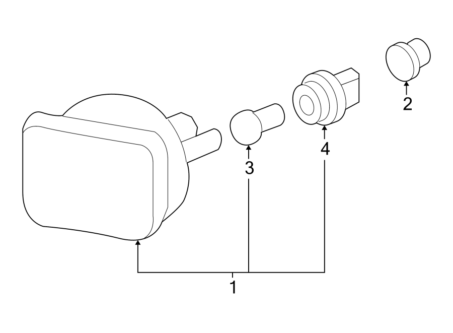 Diagram FRONT LAMPS. DAYTIME RUNNING LAMP COMPONENTS. for your 2007 GMC Sierra 1500 Classic   