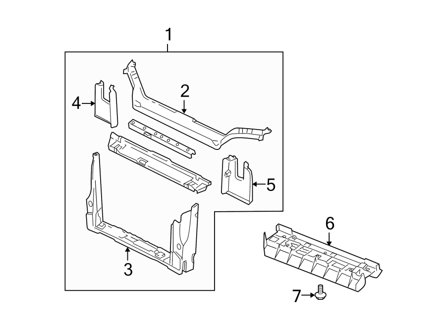 Diagram RADIATOR SUPPORT. for your 2021 Chevrolet Equinox   