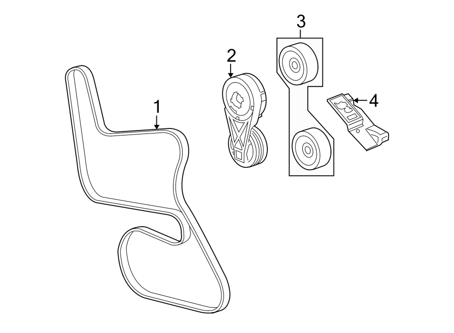 Diagram BELTS & PULLEYS. for your 2017 Buick Regal   