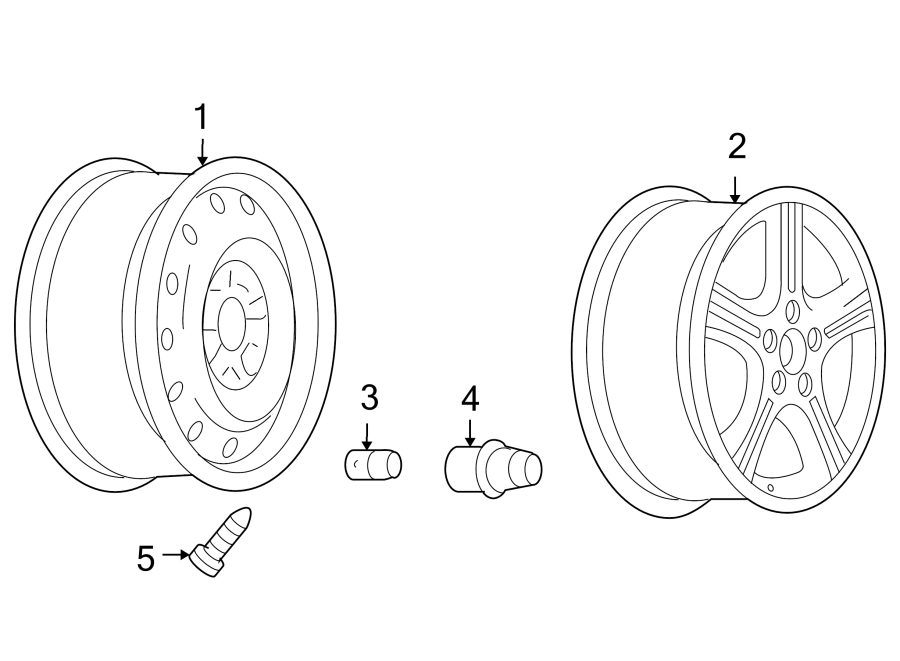 Diagram WHEELS. for your 2005 Chevrolet Classic   