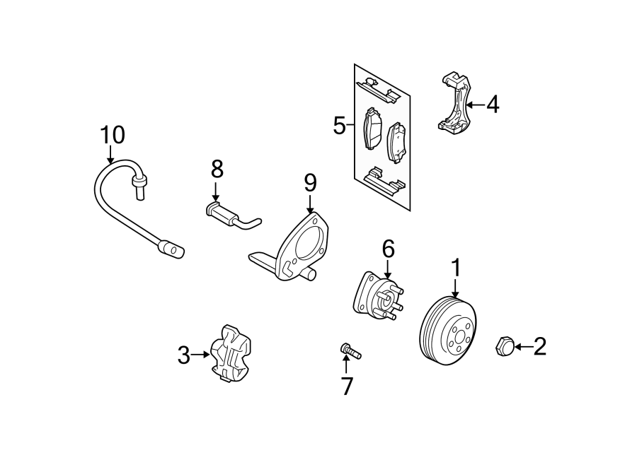 Diagram FRONT SUSPENSION. BRAKE COMPONENTS. for your 2008 GMC Canyon   