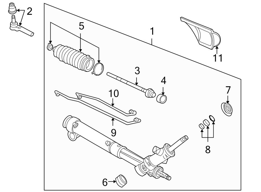 Diagram STEERING GEAR & LINKAGE. for your 2015 GMC Sierra 2500 HD 6.6L Duramax V8 DIESEL A/T RWD SLE Standard Cab Pickup Fleetside 