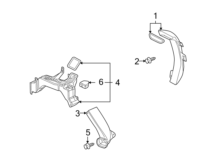 Diagram INSTRUMENT PANEL. DUCTS. for your 2014 Buick Enclave    