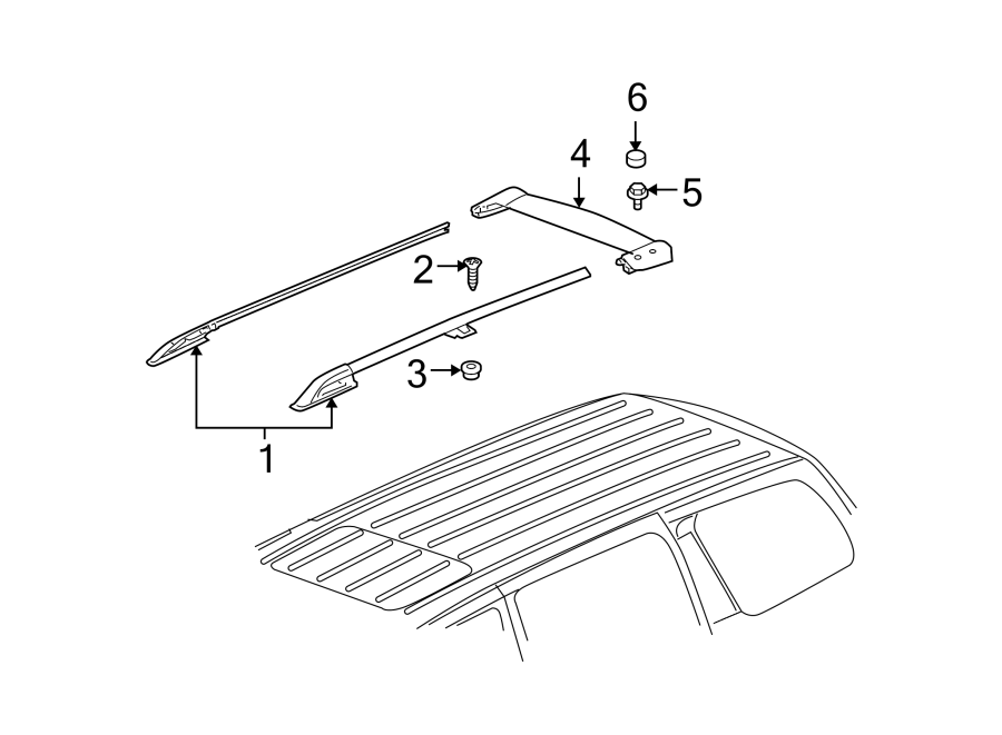 Diagram ROOF. LUGGAGE CARRIER. for your Chevrolet