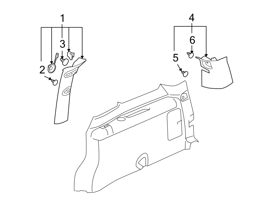 SIDE PANEL. INTERIOR TRIM. Diagram