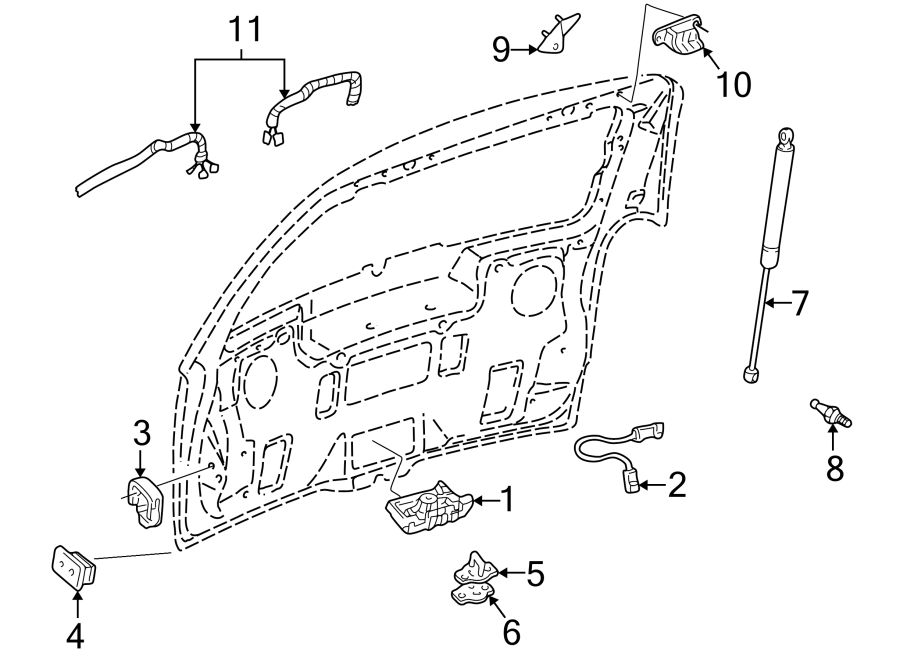 Diagram LOCK & HARDWARE. for your 2020 Chevrolet Suburban    