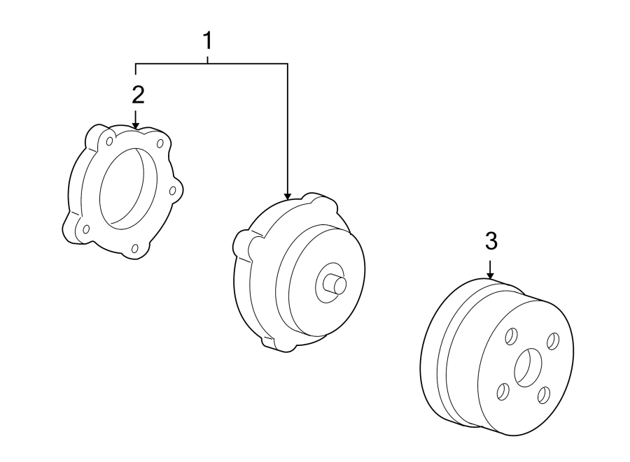 Diagram WATER PUMP. for your 2001 Chevrolet Blazer LT Sport Utility 4.3L Vortec V6 A/T 4WD 