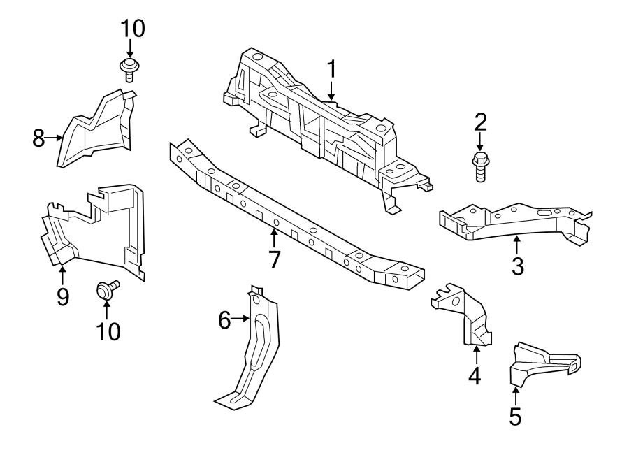 Diagram RADIATOR SUPPORT. for your 2021 Chevrolet Equinox   