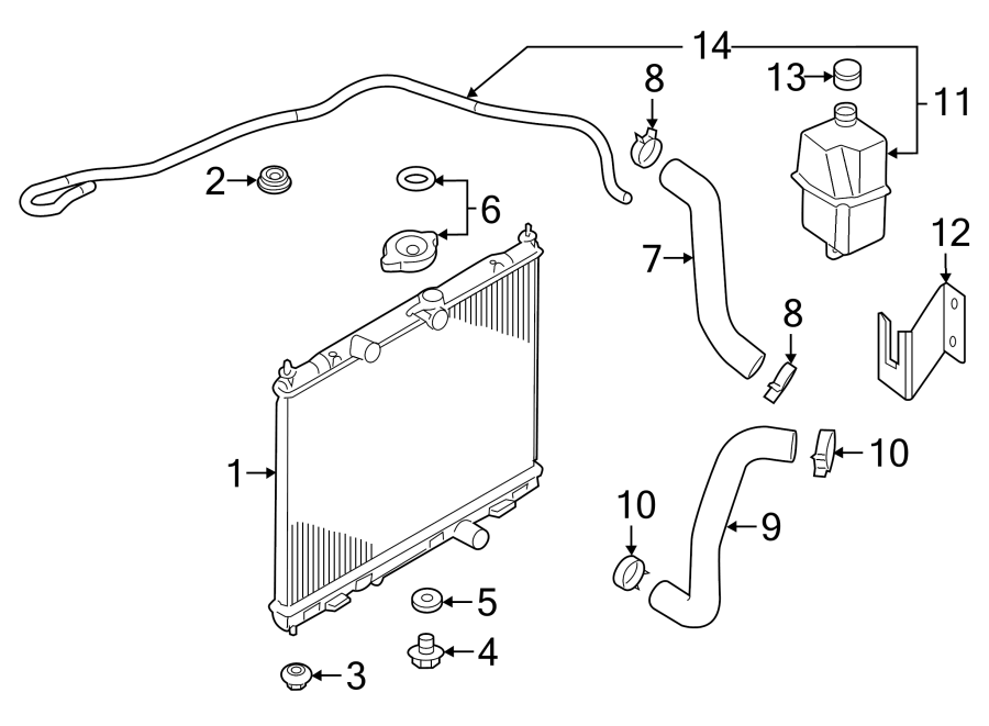 Diagram RADIATOR & COMPONENTS. for your 2019 Chevrolet Equinox   