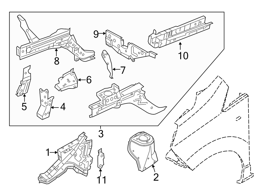 11FENDER. STRUCTURAL COMPONENTS & RAILS.https://images.simplepart.com/images/parts/motor/fullsize/GL15070.png