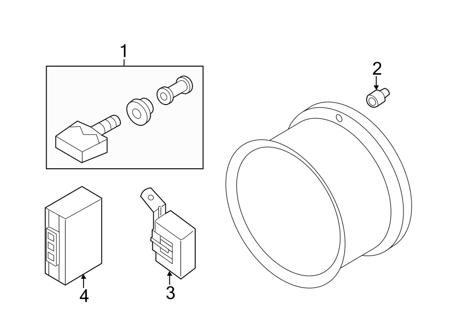 TIRE PRESSURE MONITOR COMPONENTS.