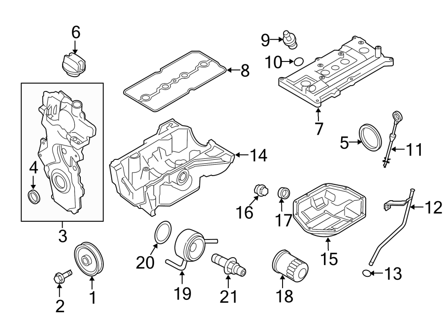 Diagram ENGINE / TRANSAXLE. ENGINE PARTS. for your 2005 Chevrolet Trailblazer   