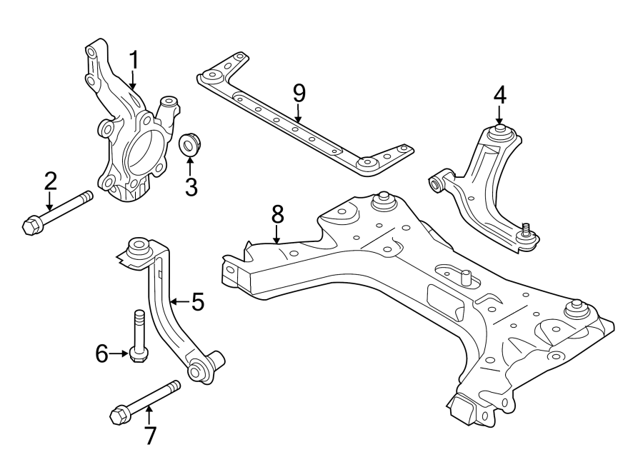 Diagram FRONT SUSPENSION. SUSPENSION COMPONENTS. for your 2004 GMC Sierra 2500 HD 6.6L Duramax V8 DIESEL M/T RWD WT Crew Cab Pickup Fleetside 