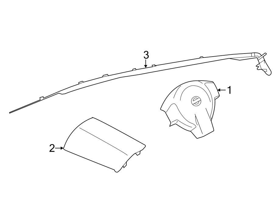 Diagram RESTRAINT SYSTEMS. AIR BAG COMPONENTS. for your 2019 Chevrolet Spark 1.4L Ecotec M/T LS Hatchback 