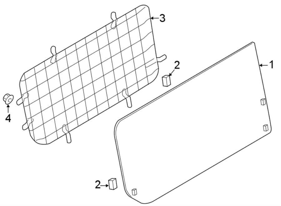 Diagram SIDE LOADING DOOR. GLASS & HARDWARE. for your 2022 Chevrolet Spark   