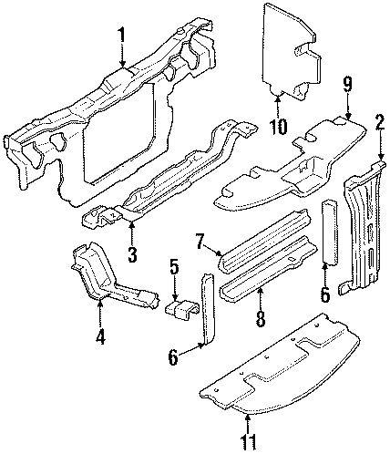 3RADIATOR SUPPORT.https://images.simplepart.com/images/parts/motor/fullsize/GL90050.png