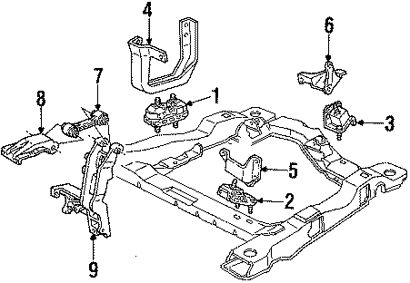 9ENGINE / TRANSAXLE. ENGINE MOUNTING.https://images.simplepart.com/images/parts/motor/fullsize/GL90120.png