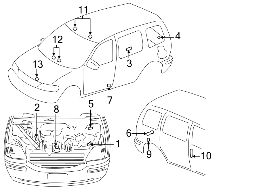 Diagram Information labels. for your 2014 Chevrolet Silverado   