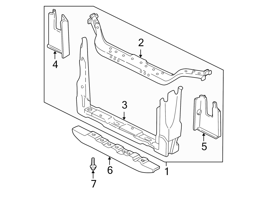 Diagram RADIATOR SUPPORT. for your 2021 Chevrolet Equinox   