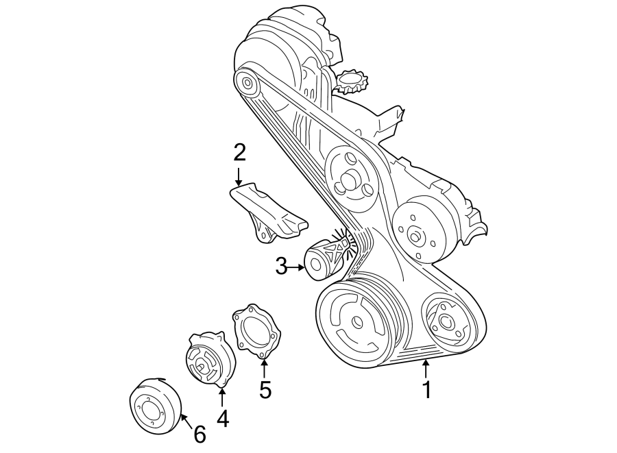 Diagram BELTS & PULLEYS. WATER PUMP. for your 2018 Buick Regal TourX   