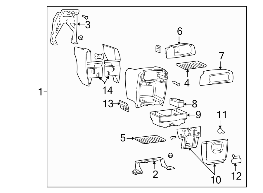 Diagram CENTER CONSOLE. for your 2005 Chevrolet Monte Carlo   