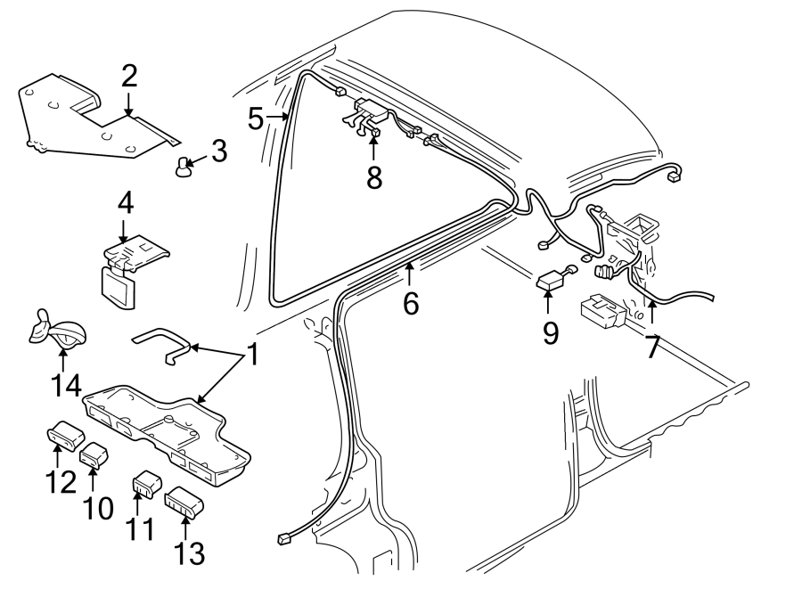 Diagram OVERHEAD CONSOLE. for your 2014 Buick Enclave    