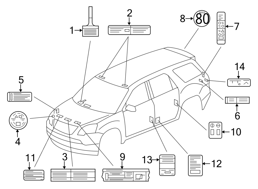 Diagram INFORMATION LABELS. for your 2007 Chevrolet Silverado   