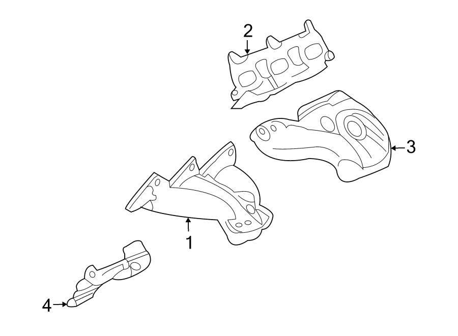 Diagram EXHAUST SYSTEM. MANIFOLD. for your 2023 Chevrolet Camaro LT1 Coupe 6.2L V8 A/T 