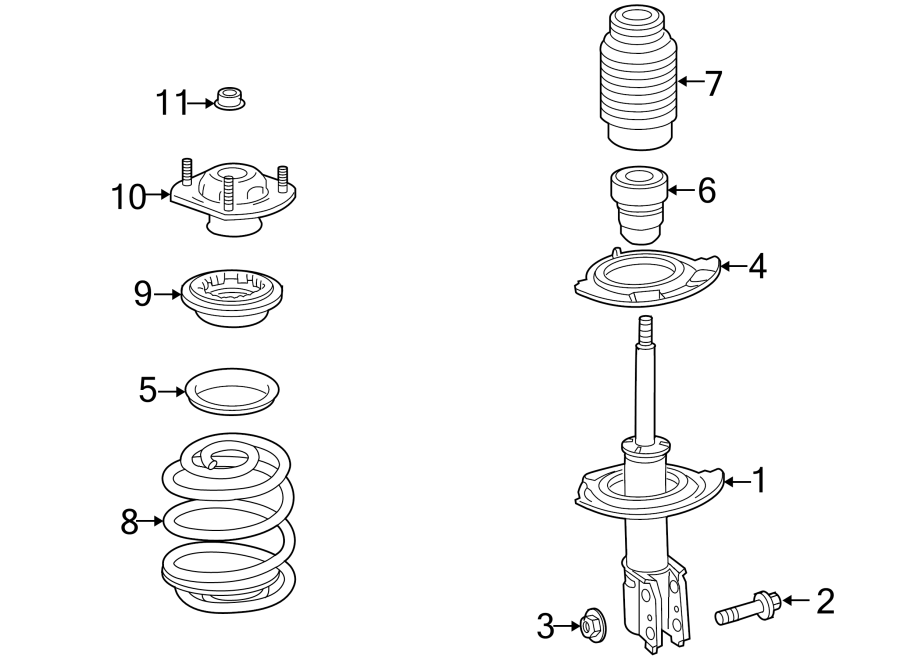 FRONT SUSPENSION. STRUTS & COMPONENTS.