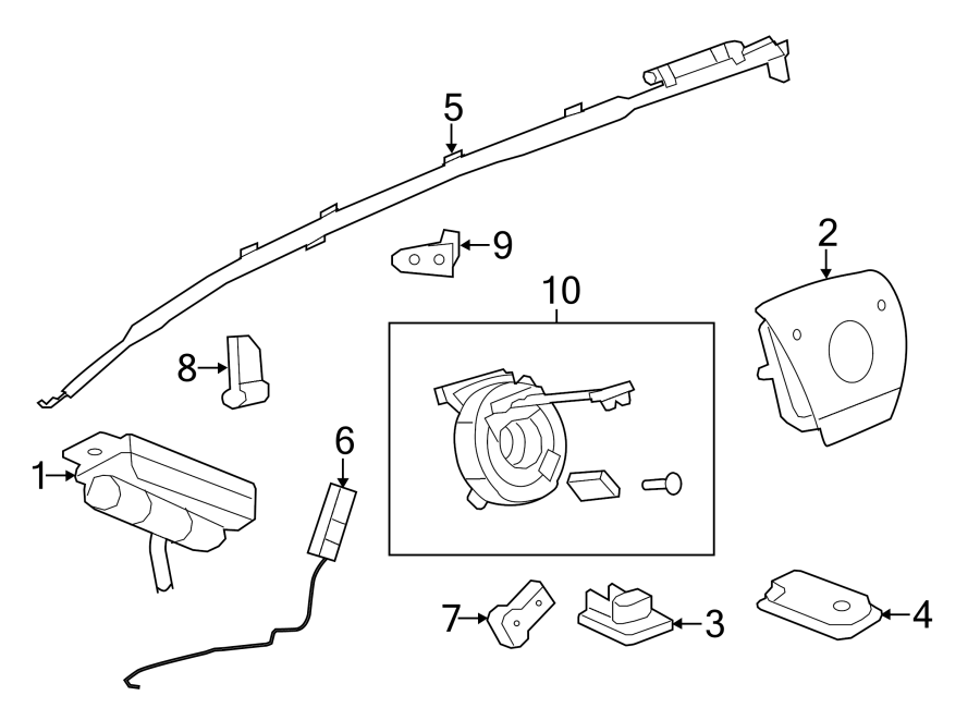 Diagram RESTRAINT SYSTEMS. AIR BAG COMPONENTS. for your 2018 Chevrolet Sonic   