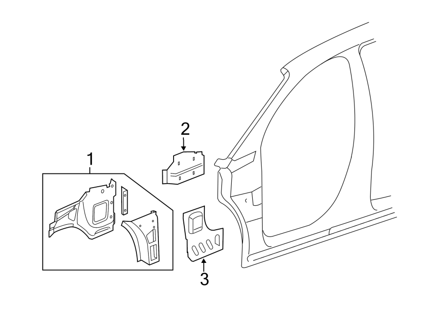 1PILLARS. ROCKER & FLOOR. HINGE PILLAR.https://images.simplepart.com/images/parts/motor/fullsize/GM09482.png