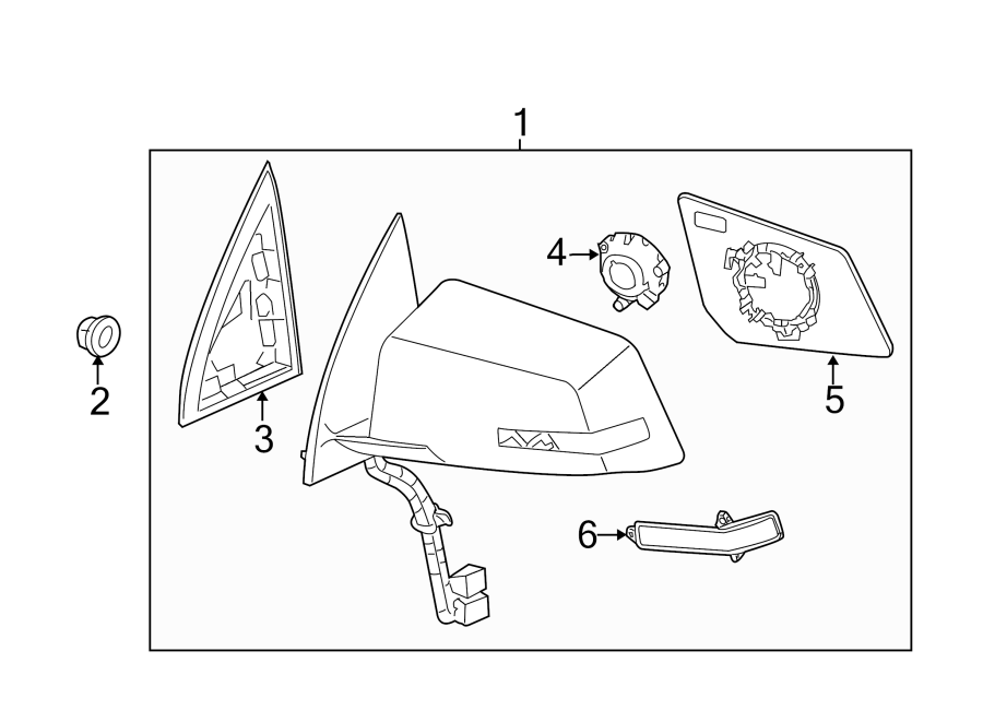 Diagram FRONT DOOR. OUTSIDE MIRRORS. for your 2006 GMC Sierra 3500 6.0L Vortec V8 A/T 4WD SLE Standard Cab Pickup Fleetside 