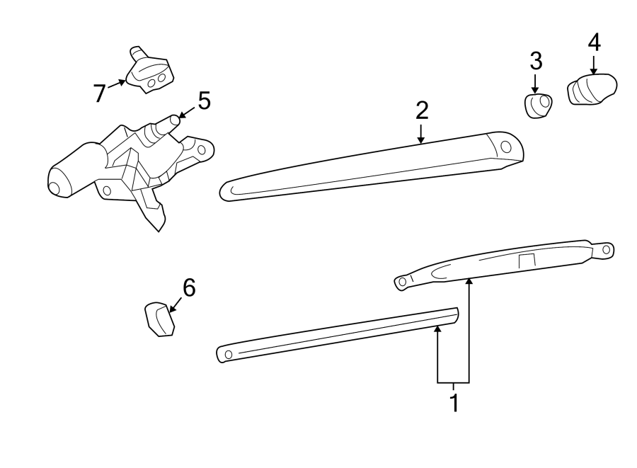 Diagram LIFT GATE. WIPER & WASHER COMPONENTS. for your 2005 Chevrolet Silverado 2500 HD WT Extended Cab Pickup Fleetside  