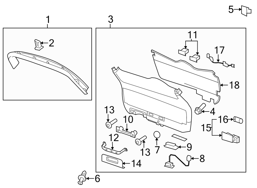 Diagram INTERIOR TRIM. for your 2019 Cadillac CTS  Vsport Premium Luxury Sedan 