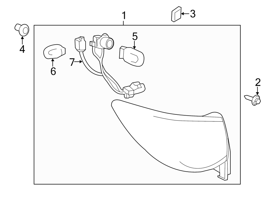 Diagram REAR LAMPS. TAIL LAMPS. for your 2020 Chevrolet Spark 1.4L Ecotec CVT ACTIV Hatchback 